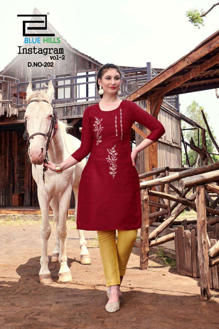 Blue Hills Instagram Vol 2 series 201-218 cotton kurti