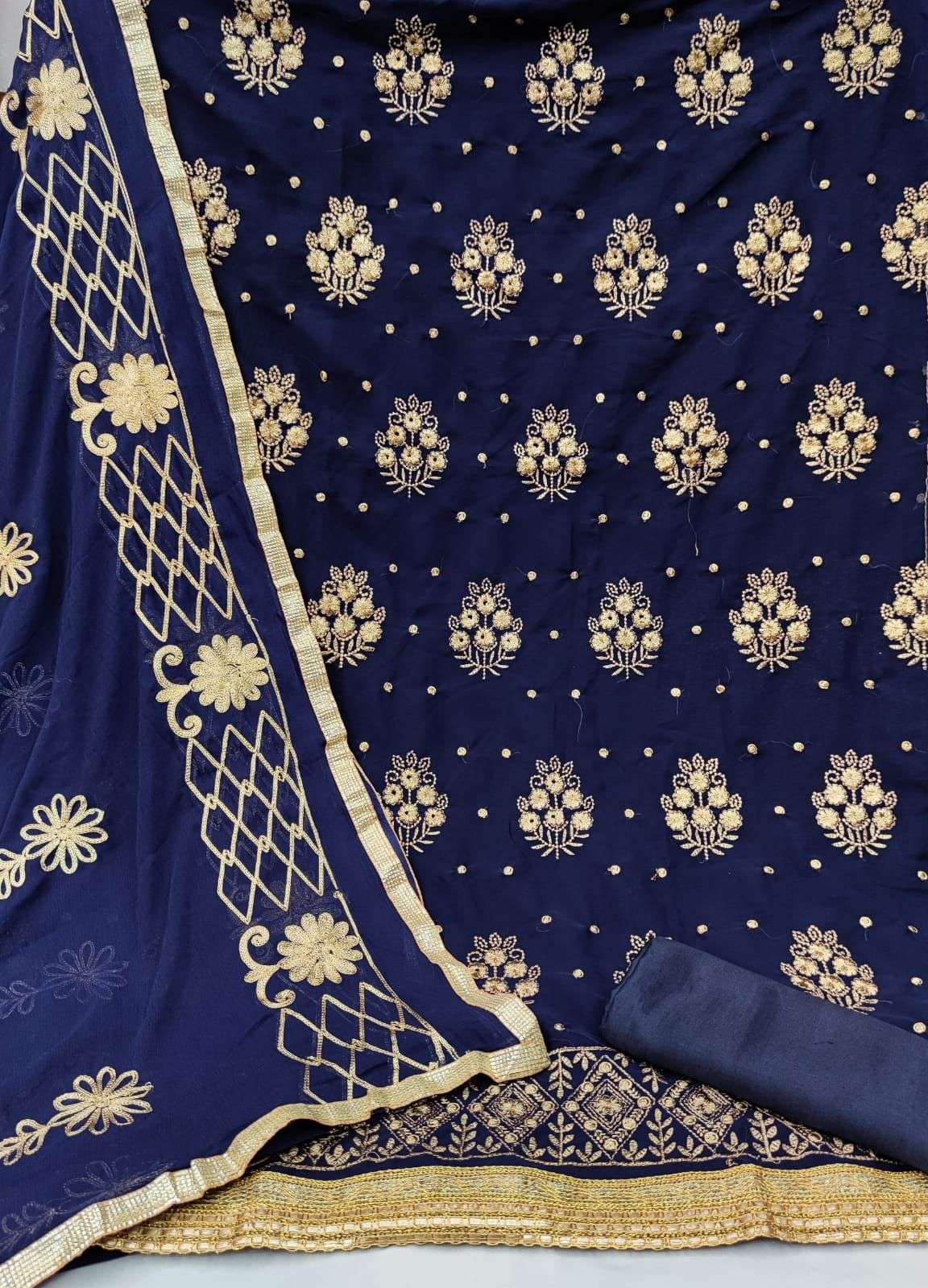 BT-15 DESIGNER GEORGETTE HEAVY EMBROIDERY WORK NON CATALOG DRESS 