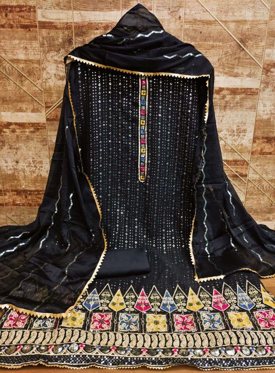 BT-17 SABYA SAACHI-38 DESIGNER FAUX GEORGETTE NON CATALOG SUIT 
