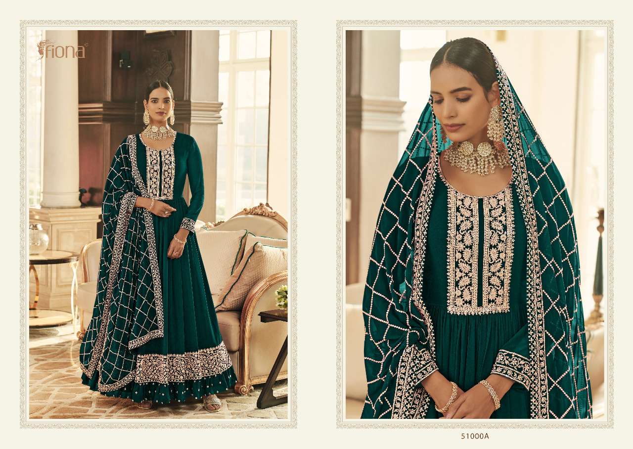 fiona sachi series 51000 real georgette free size stitch suit 