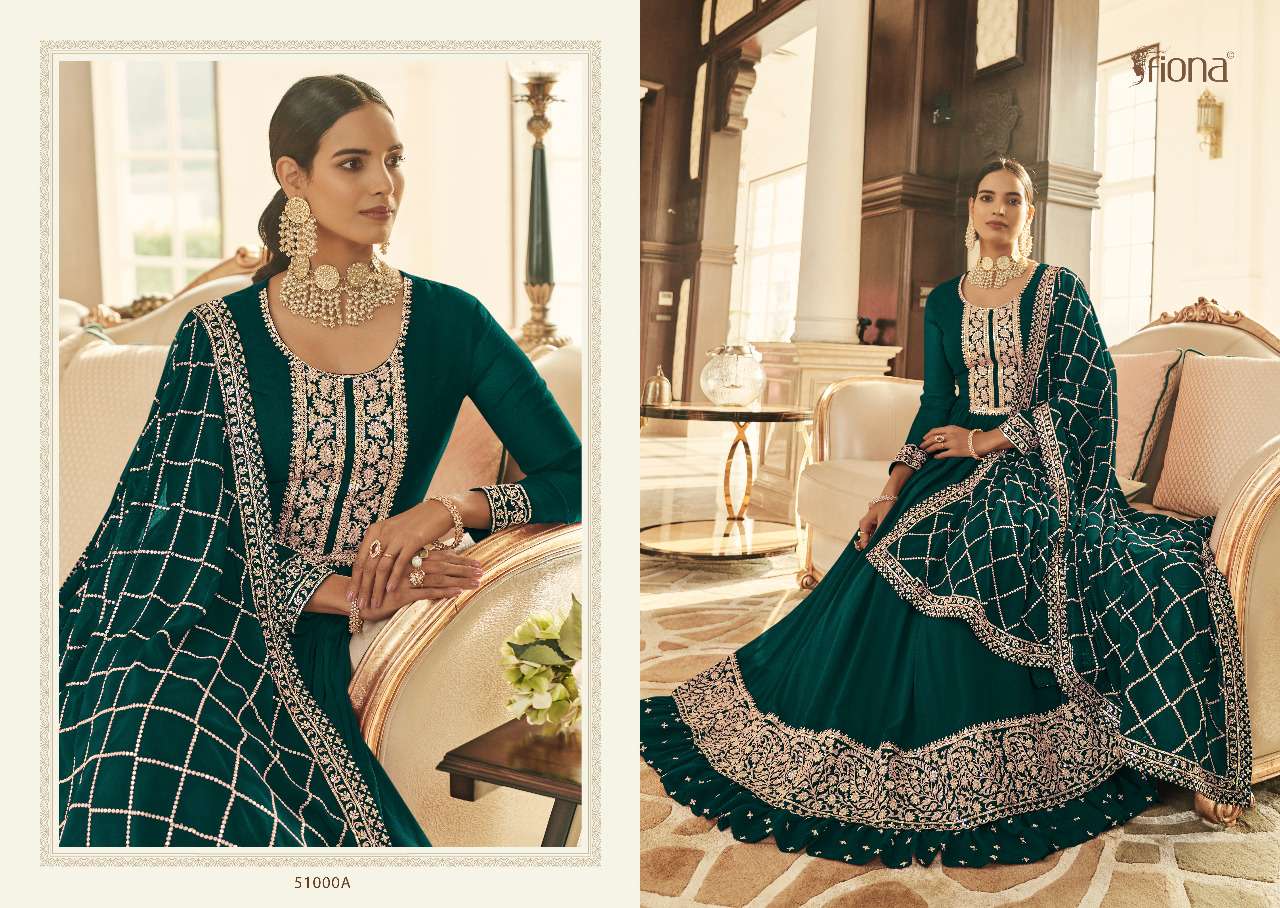 fiona sachi series 51000 real georgette free size stitch suit 