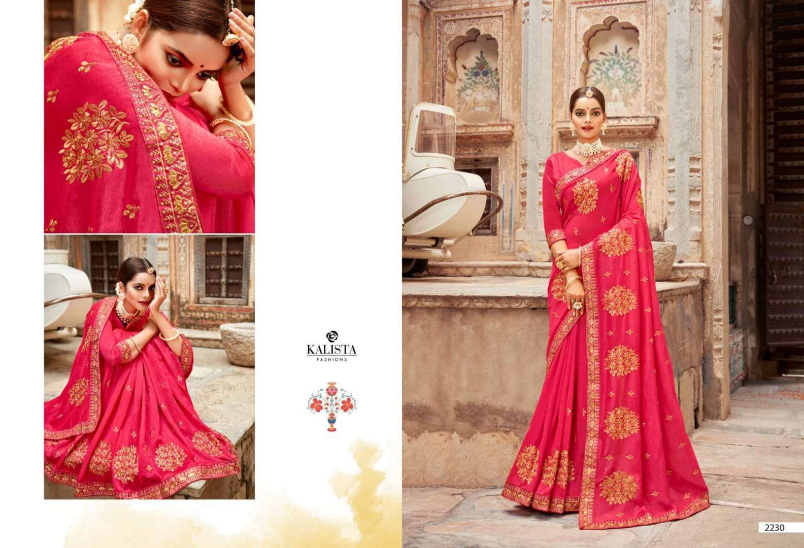 kalista raas leela 2 series 2227-2234 vichitra silk saree