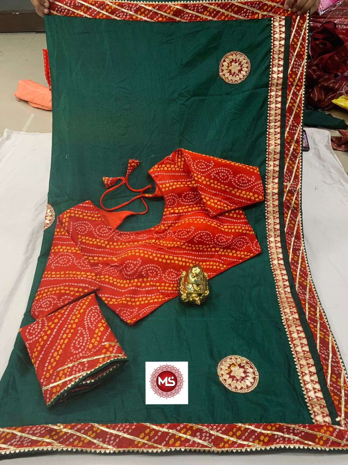 MS BRAND BANDHEJ DESIGNER BANGLORI SILK SAREE 