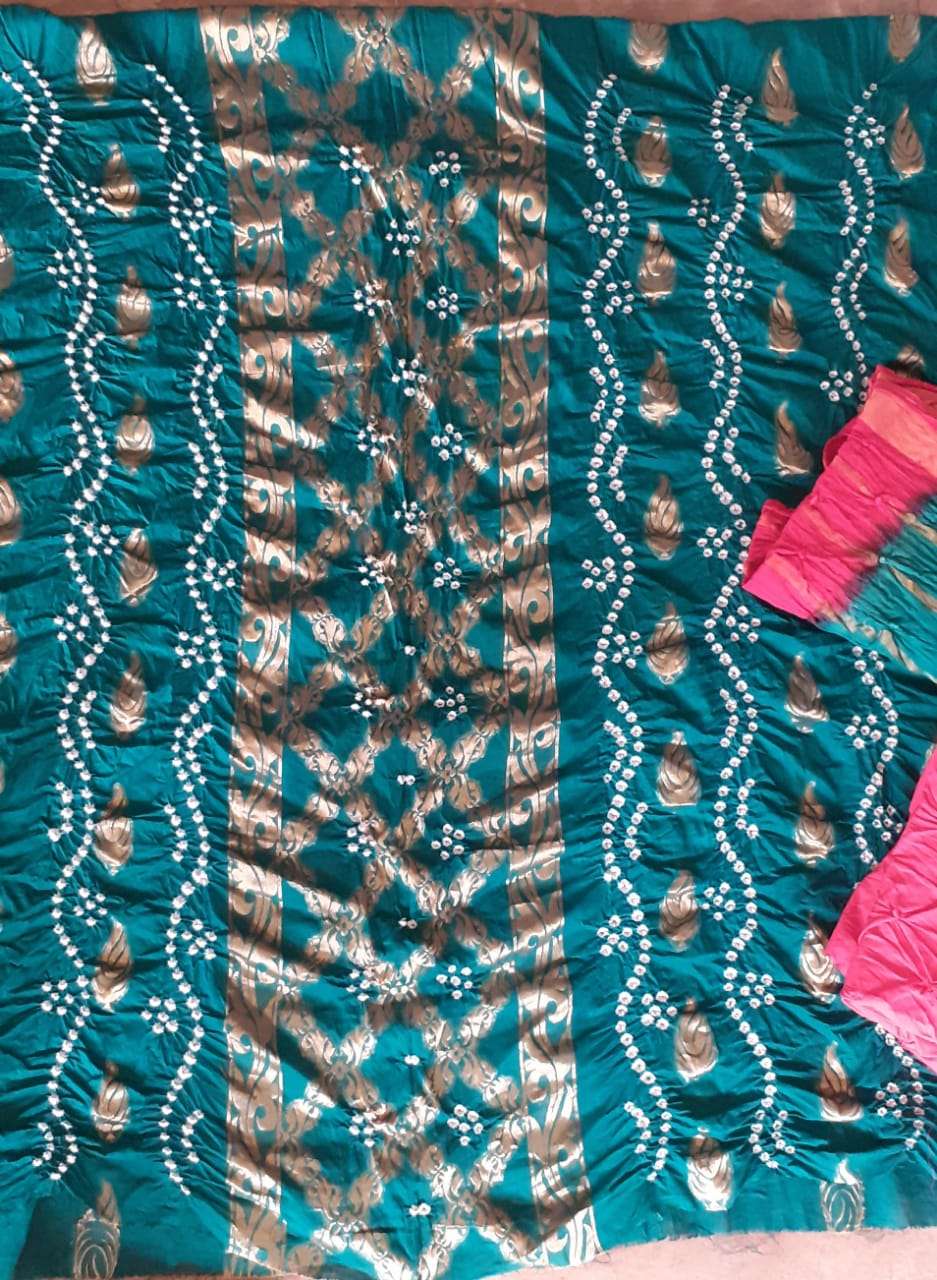 SC Zecord Heavy Bandhej Pure Satin Cotton suit