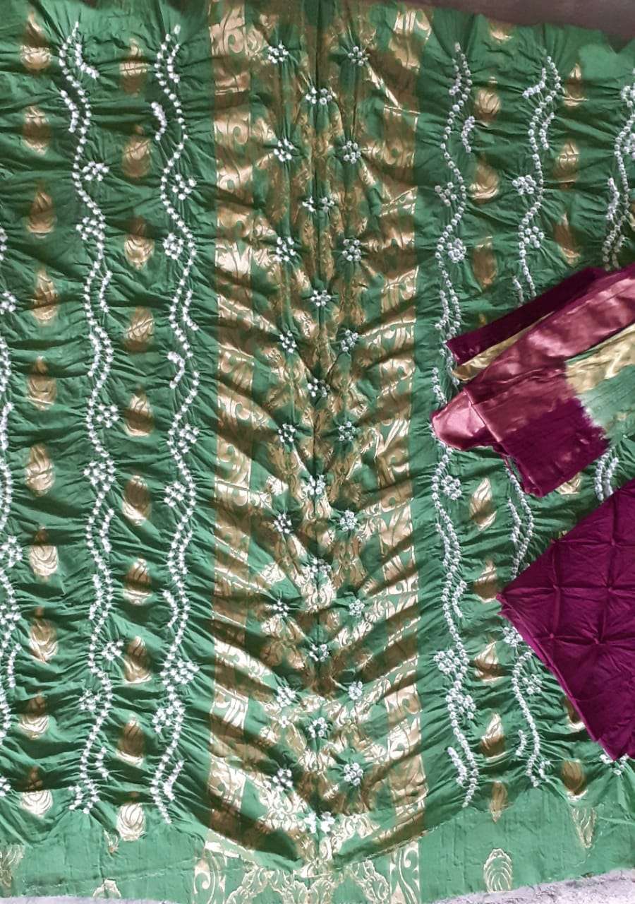 SC Zecord Heavy Bandhej Pure Satin Cotton suit