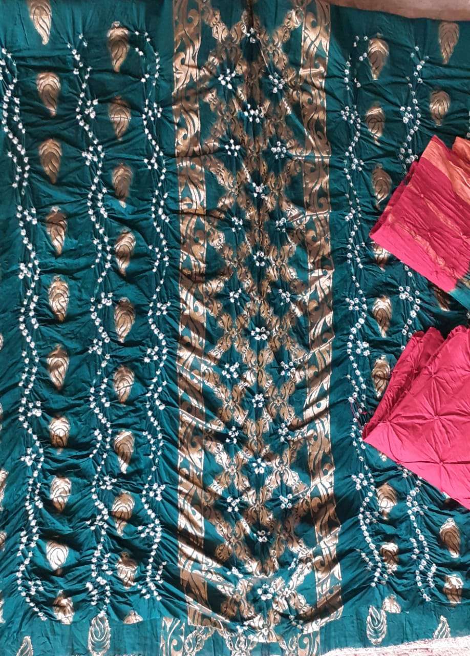 SC Zecord Heavy Bandhej Pure Satin Cotton suit