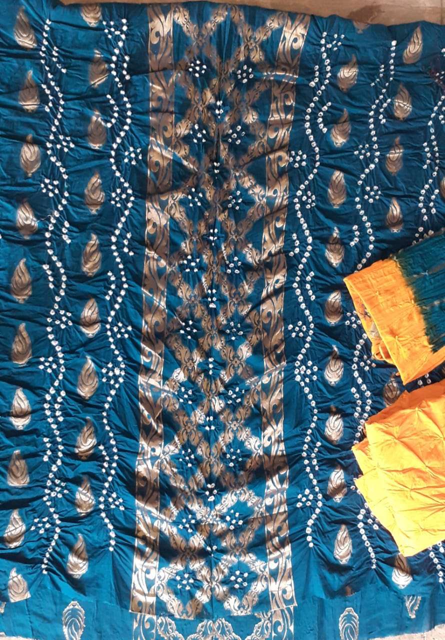 SC Zecord Heavy Bandhej Pure Satin Cotton suit