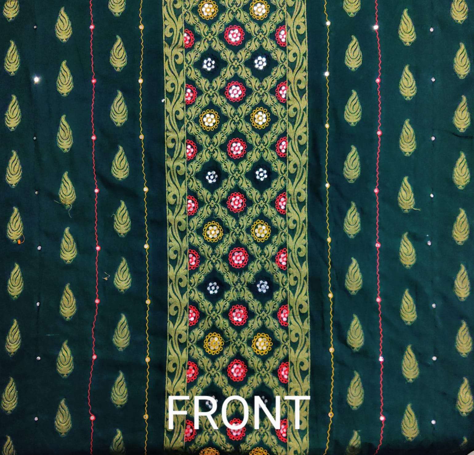 SC Zecord Heavy Bandhej With Work Pure Satin Cotton  suit