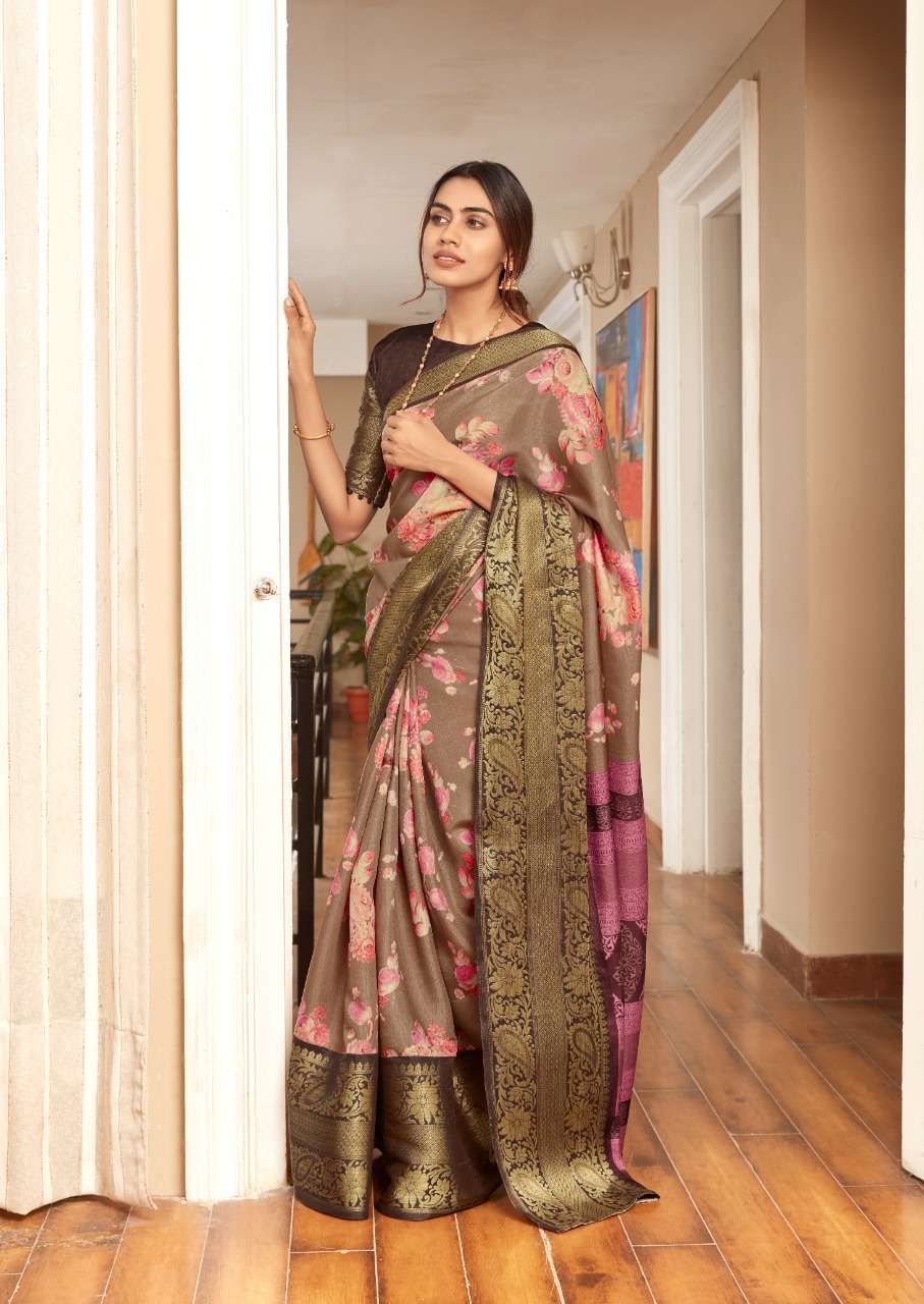 sr brand mugdha series 1001-1005 pure silk jacquard border saree