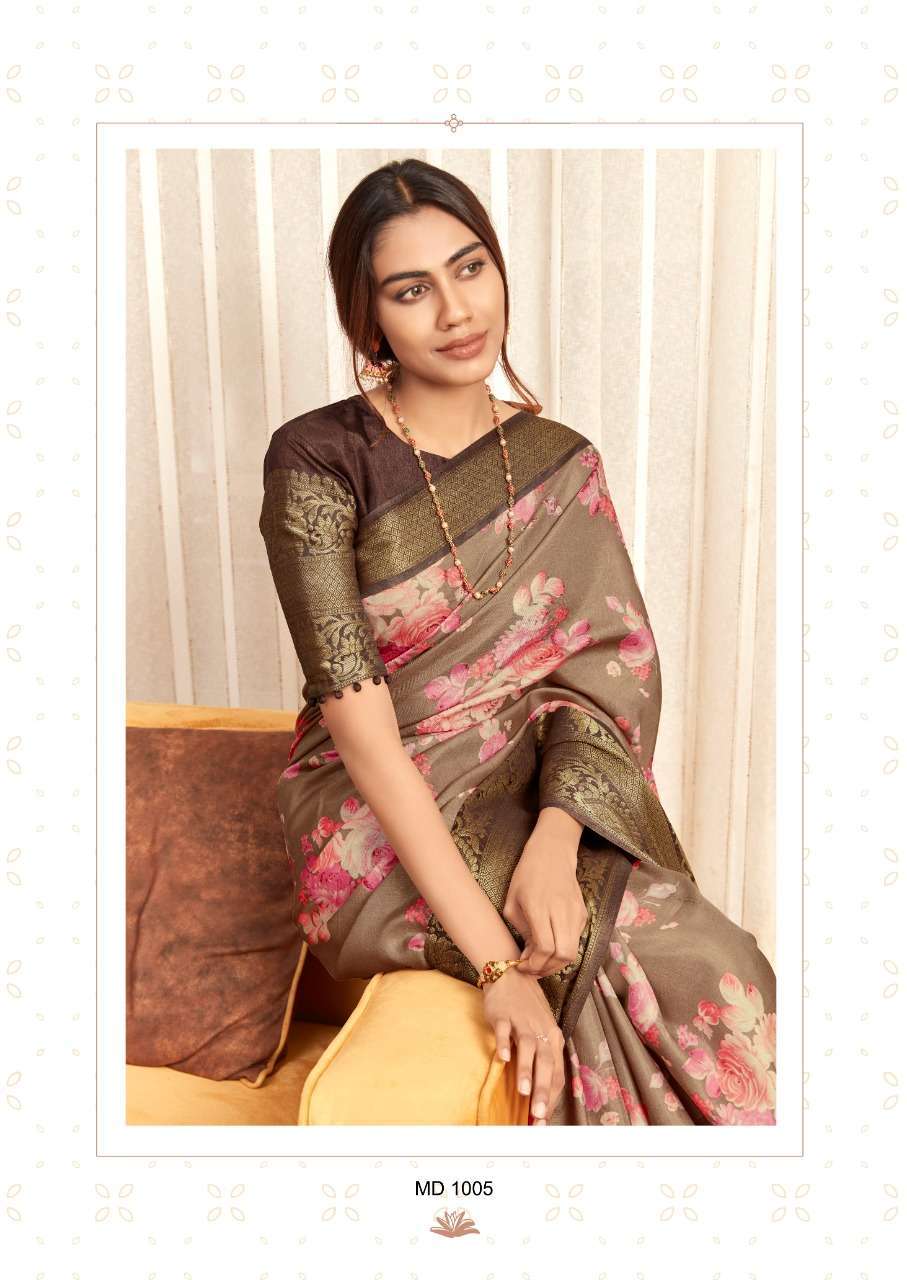 sr brand mugdha series 1001-1005 pure silk jacquard border saree