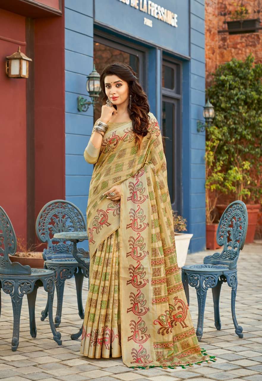 vinamra corporation line silver zari part 1 series 5001-5006 cotton saree