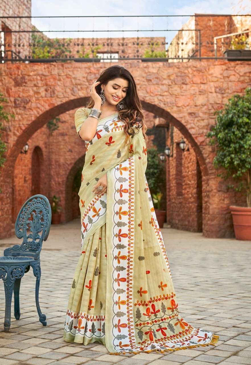 vinamra corporation line silver zari part 1 series 5001-5006 cotton saree