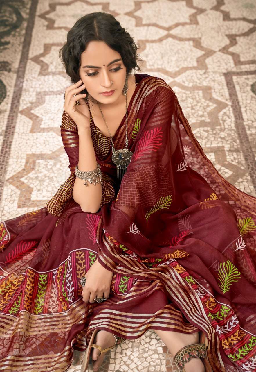 vinamra corporation rajdeep series 1001-1008 viscose patta saree