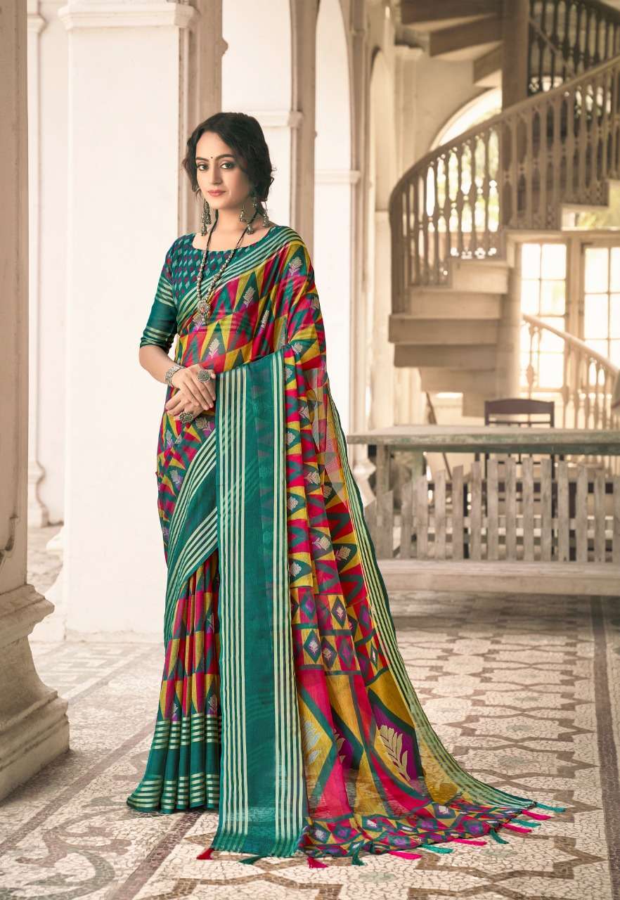 vinamra corporation rajdeep series 1001-1008 viscose patta saree