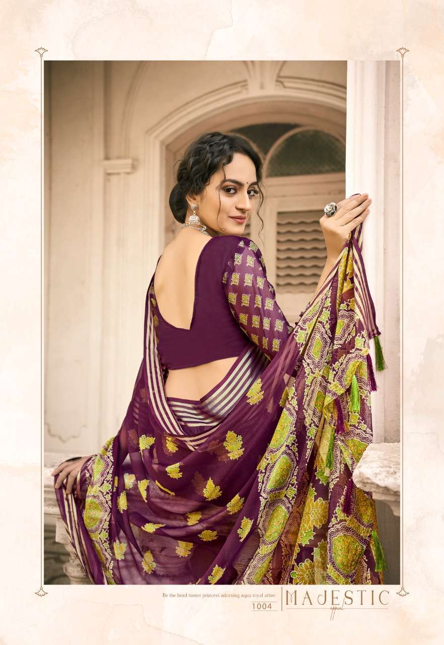 vinamra corporation rajdeep series 1001-1008 viscose patta saree