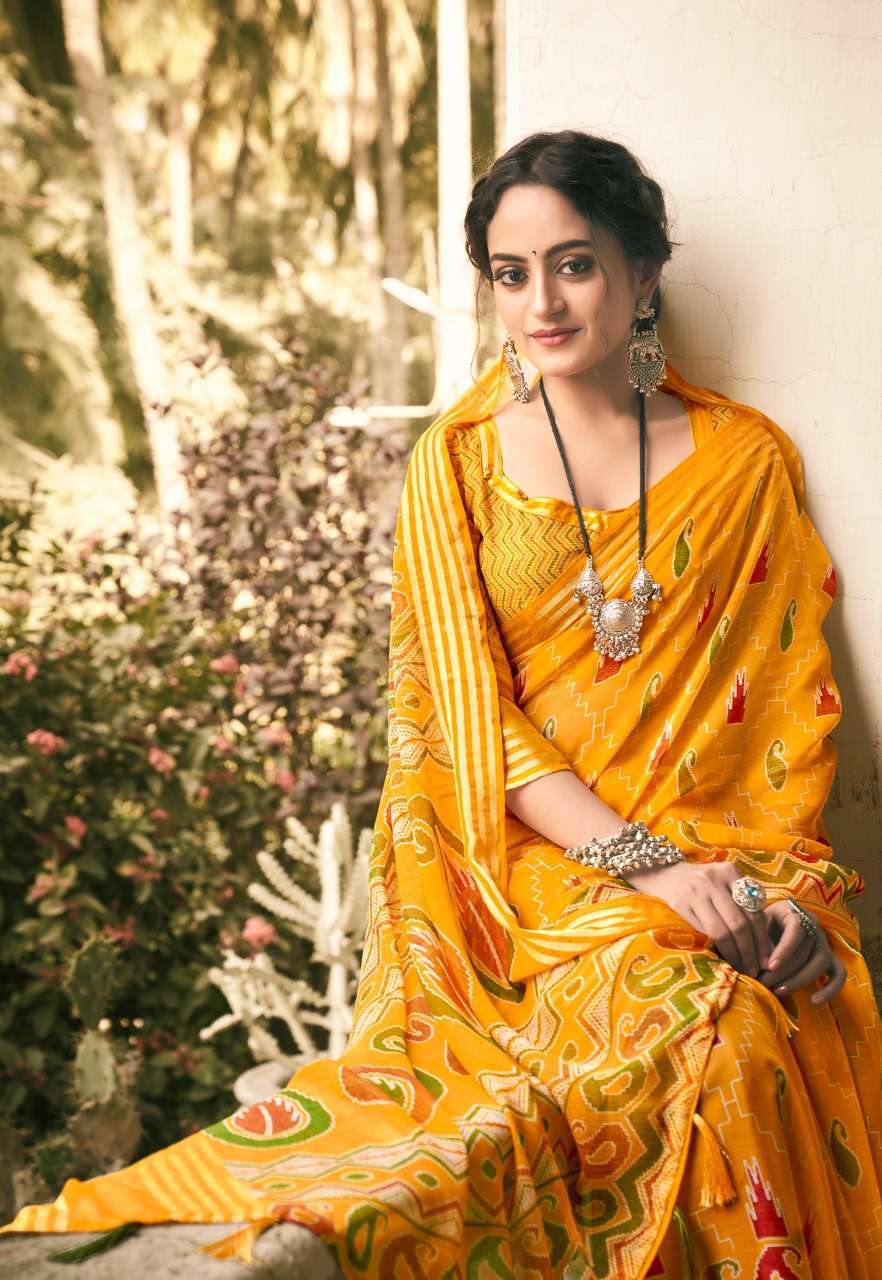 vinamra corporation rajdeep series 1001-1008 viscose patta saree