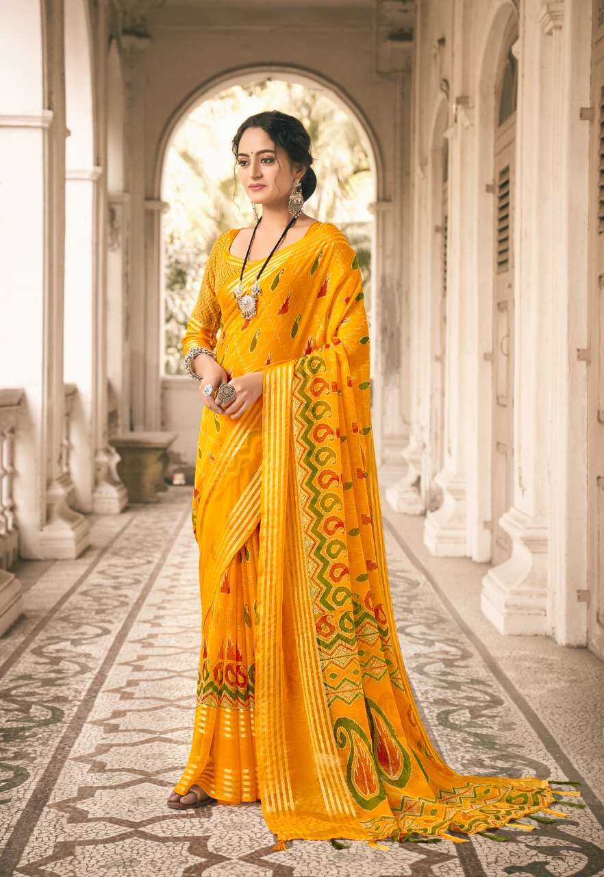 vinamra corporation rajdeep series 1001-1008 viscose patta saree