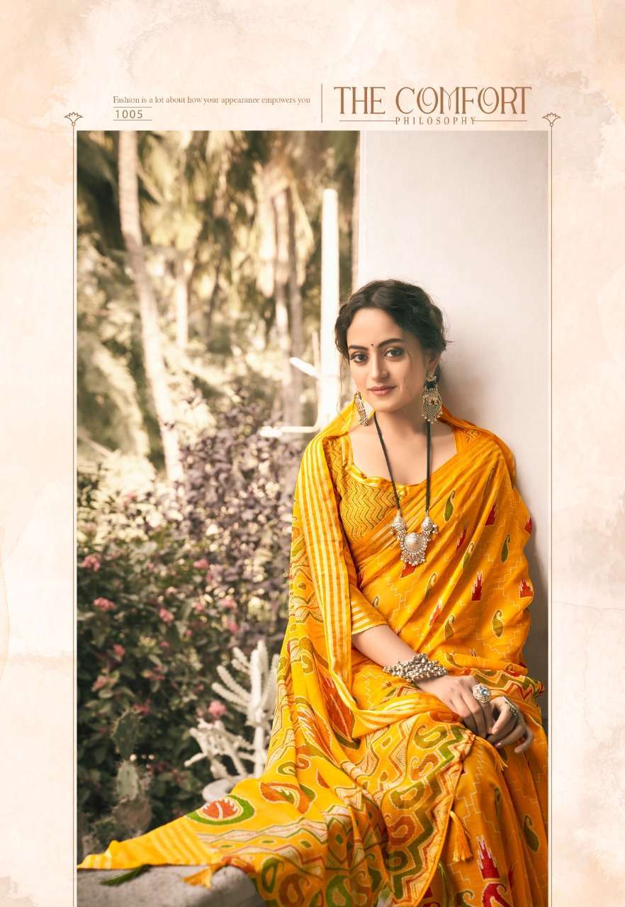 vinamra corporation rajdeep series 1001-1008 viscose patta saree