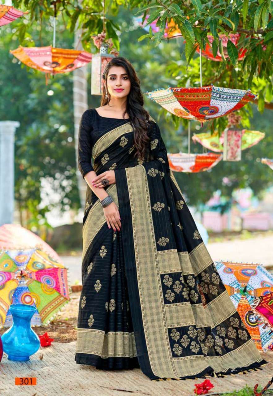 vinamra corporation white wings series 3001-3008 Silver Zari saree