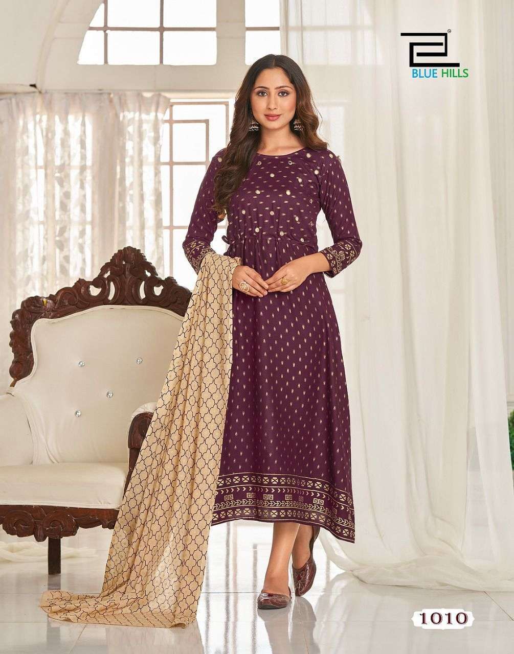blue hills tradition kurti with dupatta beautiful colors authorized supplier