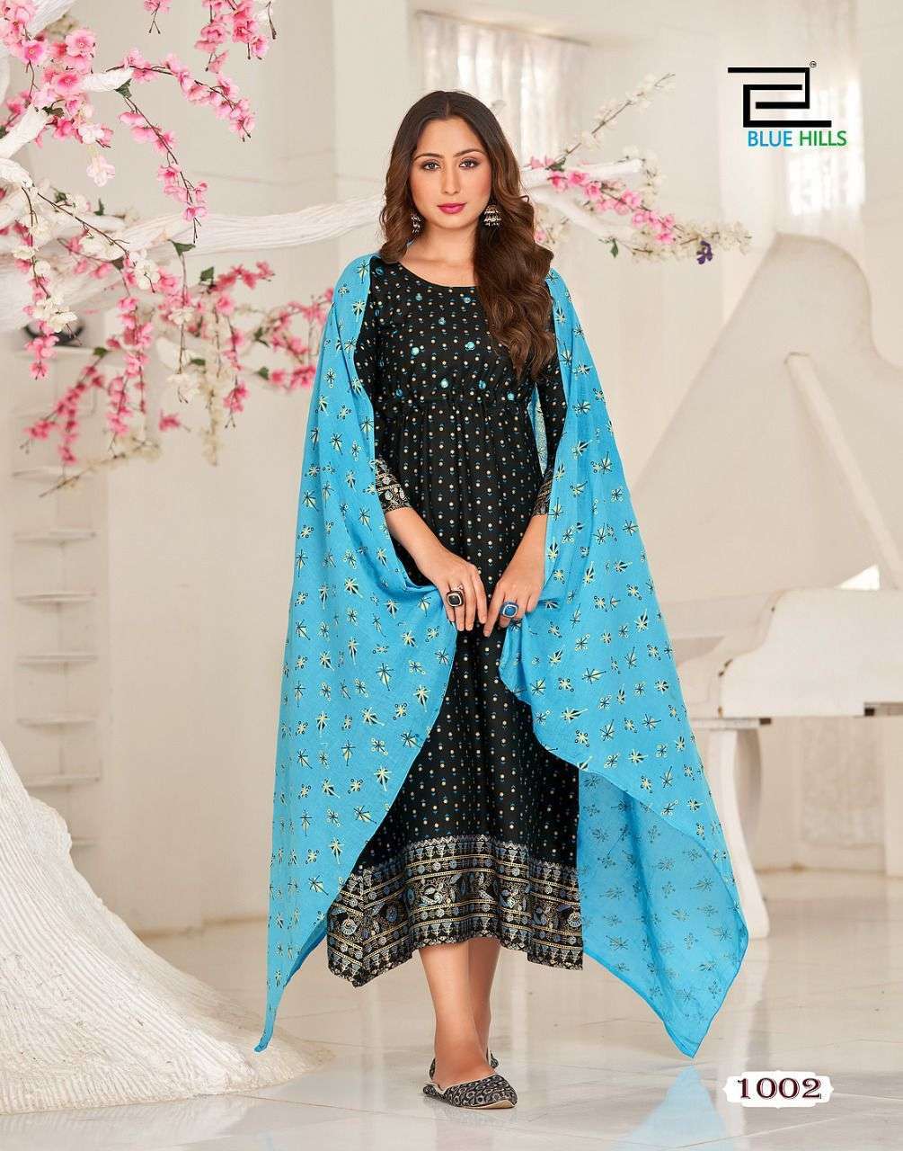 blue hills tradition kurti with dupatta beautiful colors authorized supplier
