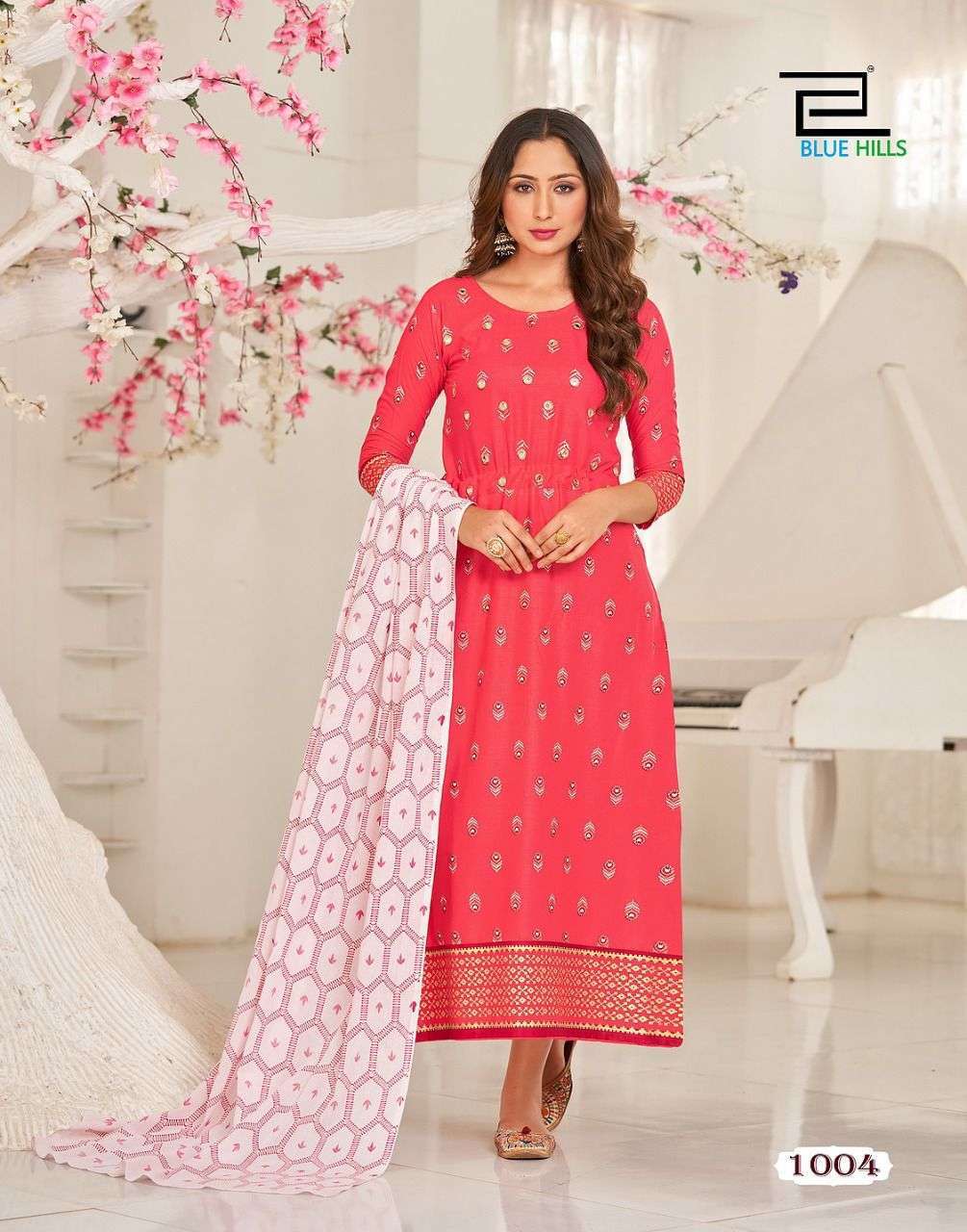 blue hills tradition kurti with dupatta beautiful colors authorized supplier