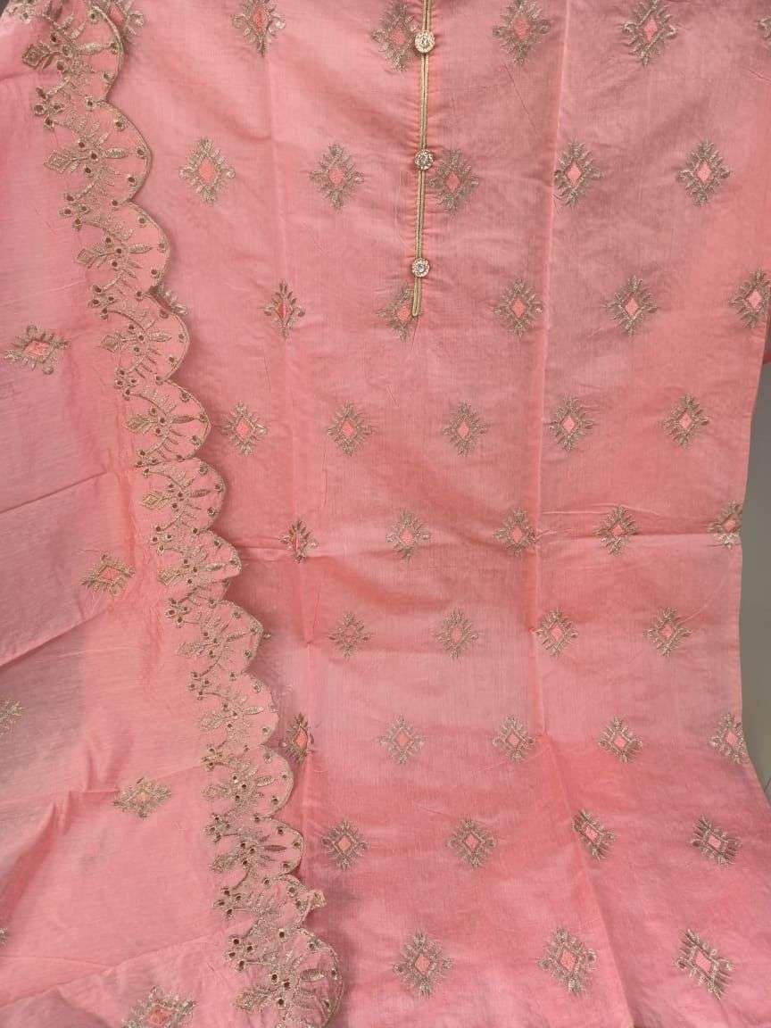 BT-07 DESIGNER CHANDERI MULTI WORK NON CATALOG SALWAR SUIT