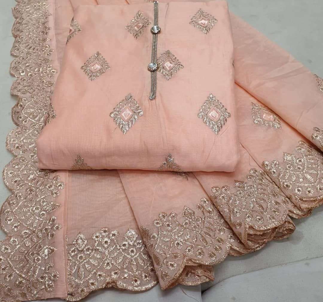 BT-07 DESIGNER CHANDERI MULTI WORK NON CATALOG SALWAR SUIT
