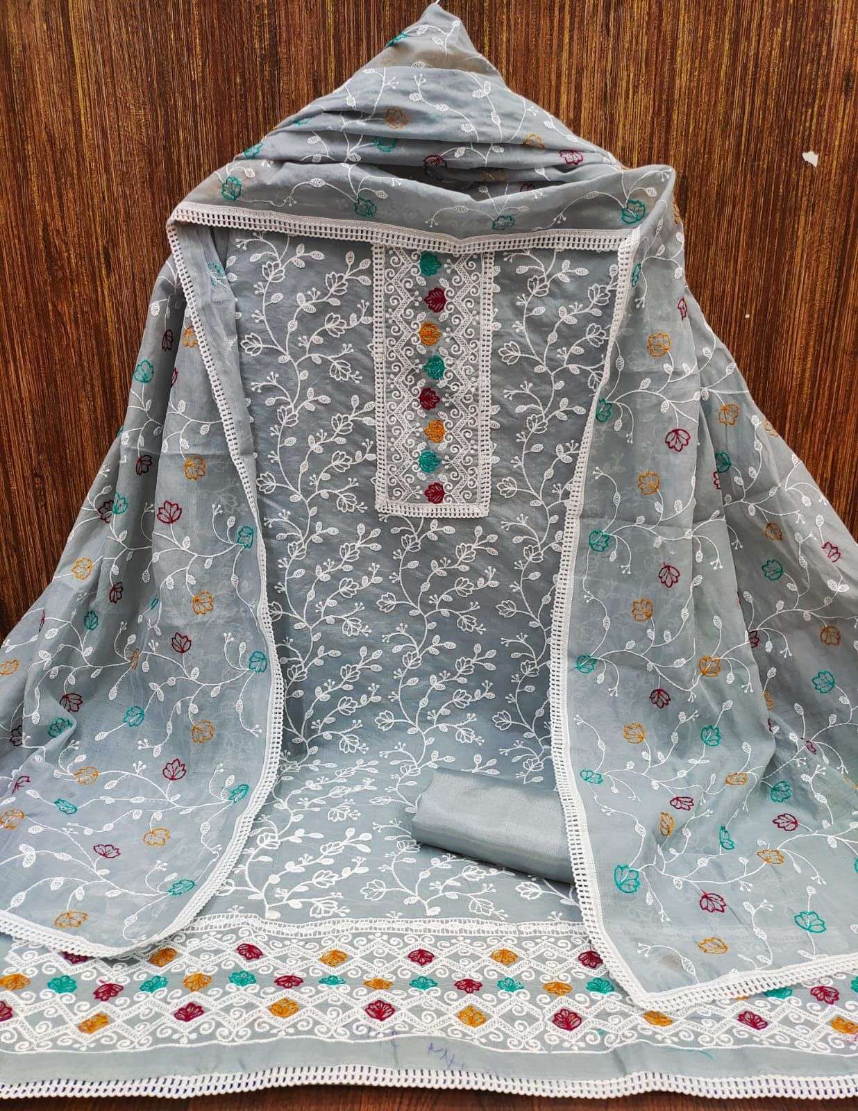 BT-07 DESIGNER CHANDERI MULTI WORK NON CATALOG SUIT S