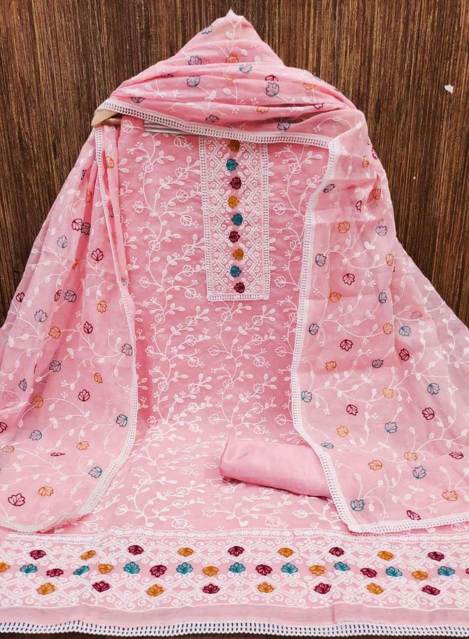 BT-07 DESIGNER CHANDERI MULTI WORK NON CATALOG SUIT S