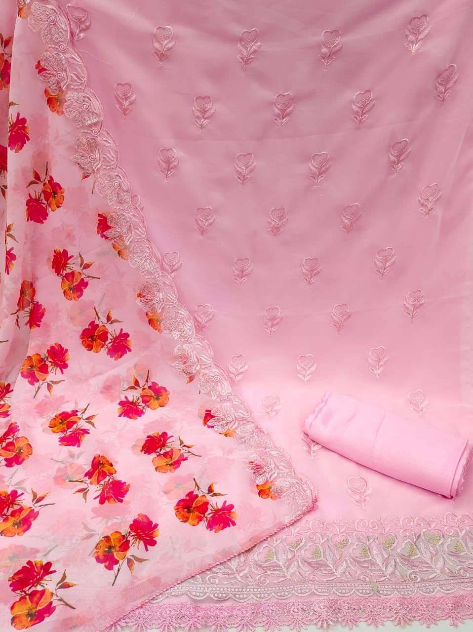 BT-12 FLORY DESIGNER FAUX GEORGETTE NON CATALOG SUIT 