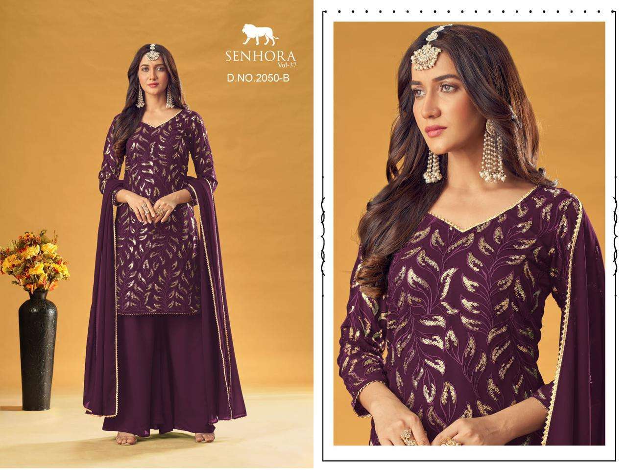 senhora dresses senhora vol 37 series 2050 pure faux georgette suit 
