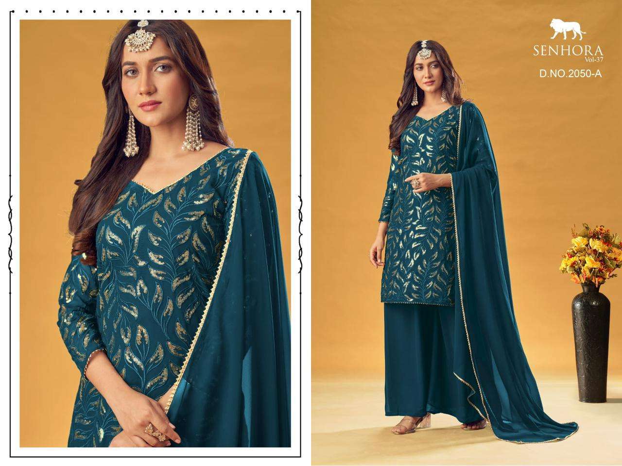 senhora dresses senhora vol 37 series 2050 pure faux georgette suit 