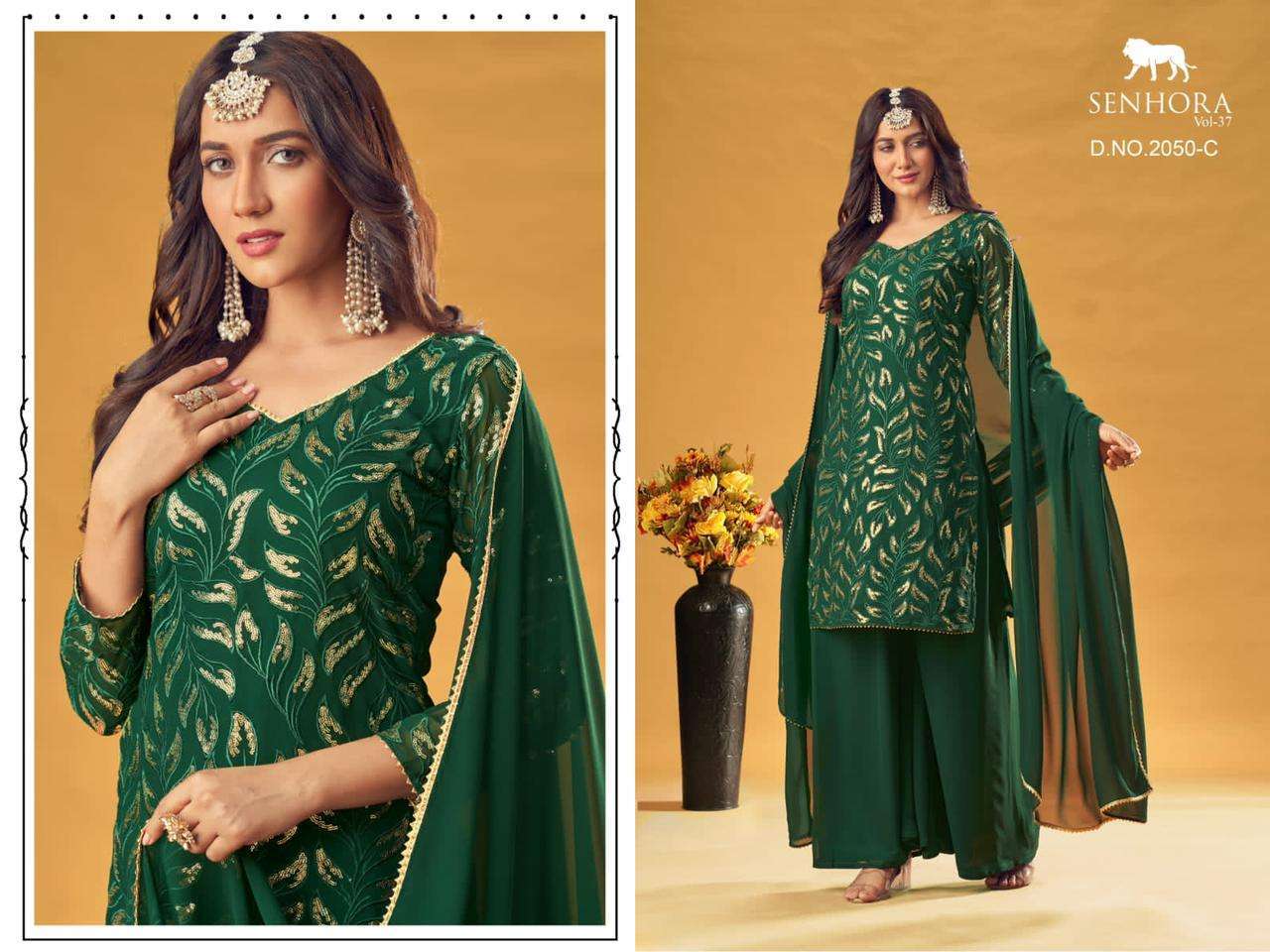 senhora dresses senhora vol 37 series 2050 pure faux georgette suit 