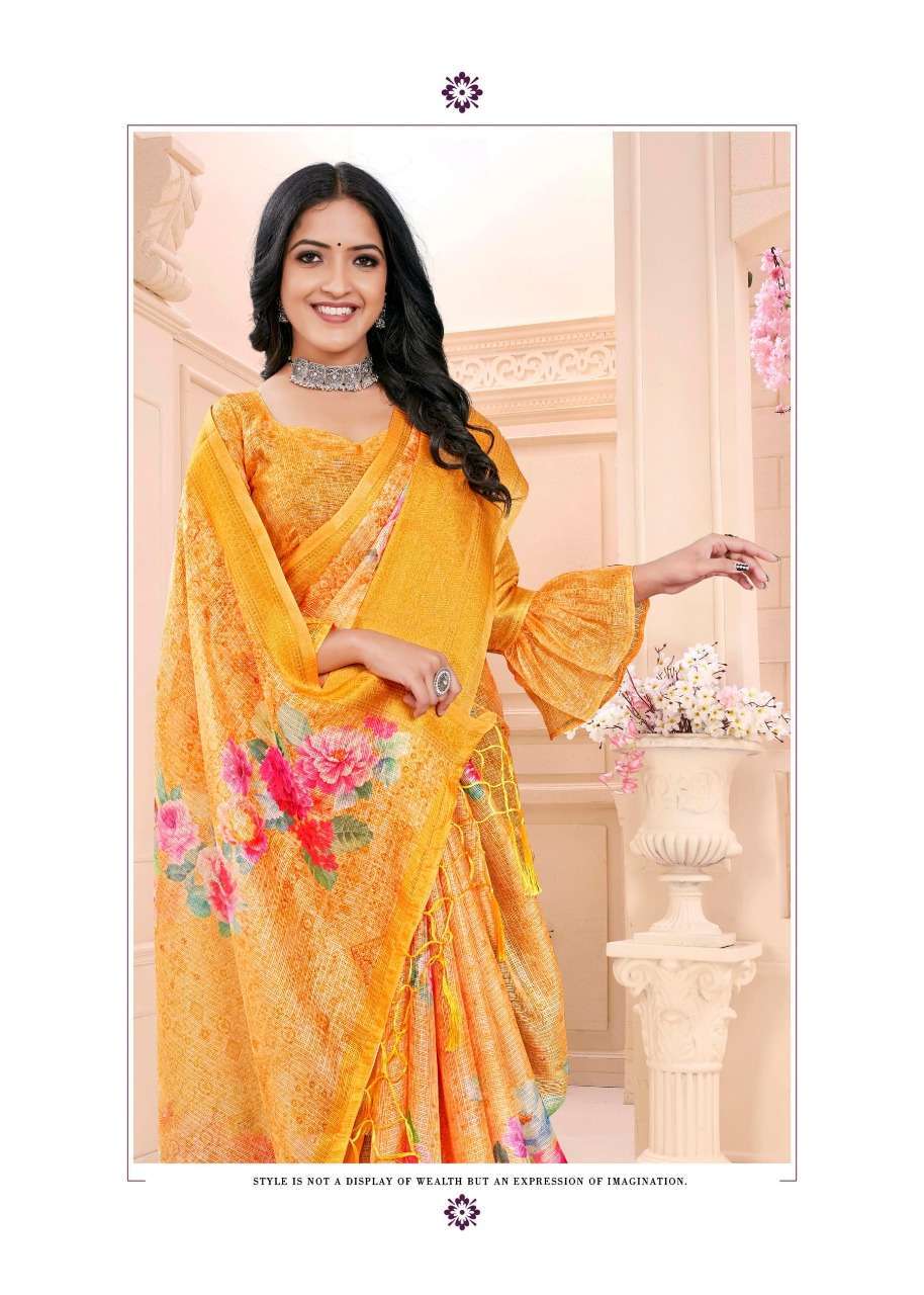 vinamra corporation jaqard digital vol 3 series 119-126 cotton saree