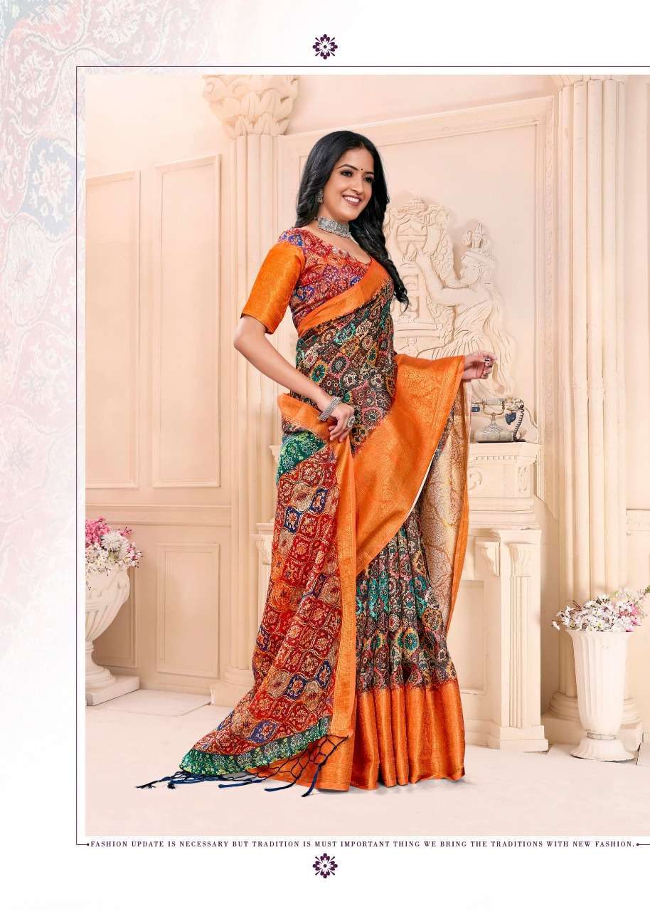 vinamra corporation jaqard digital vol 3 series 119-126 cotton saree