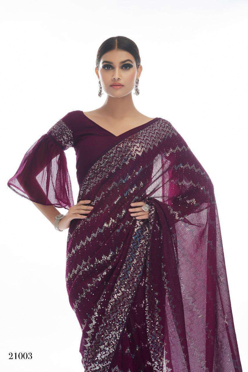 arya designs swarna vol 3 series 21001-21006 georgette saree