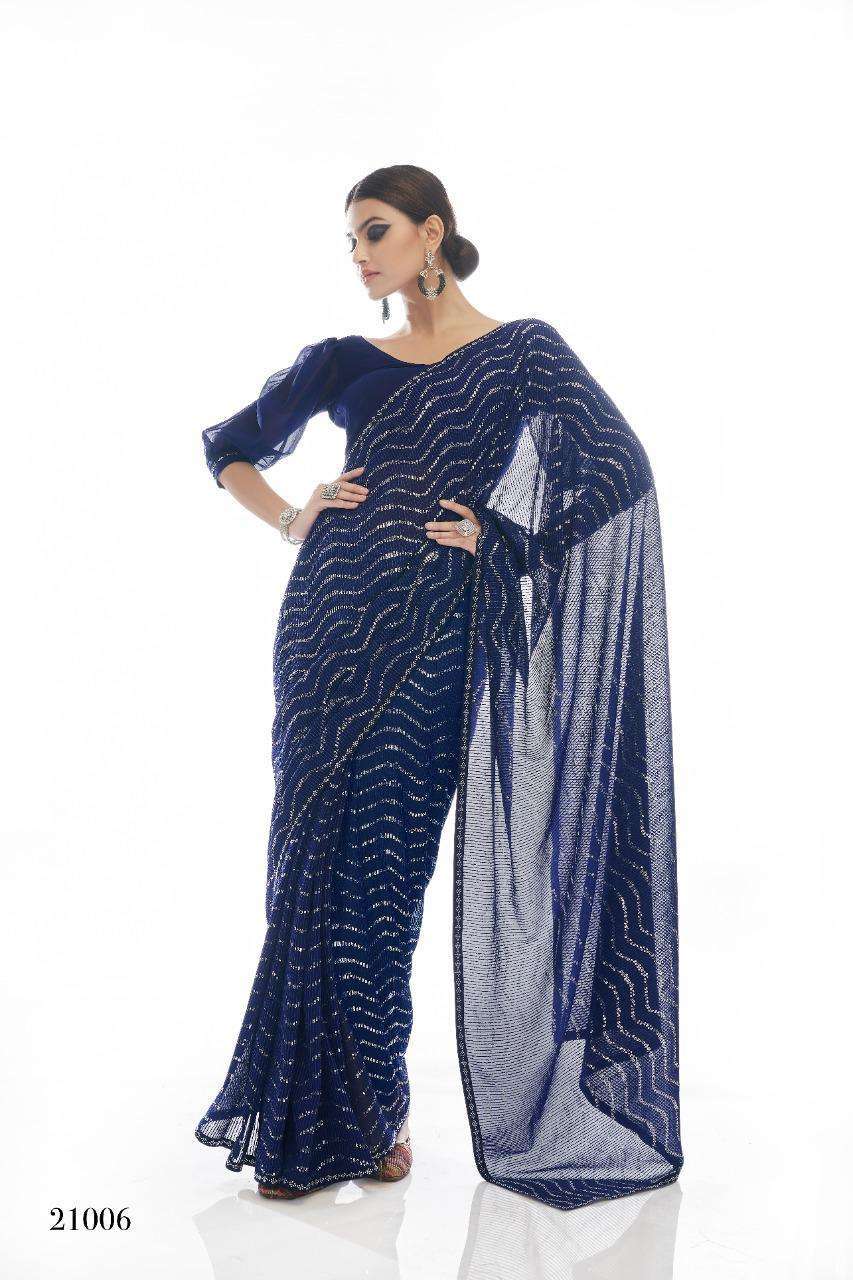 arya designs swarna vol 3 series 21001-21006 georgette saree