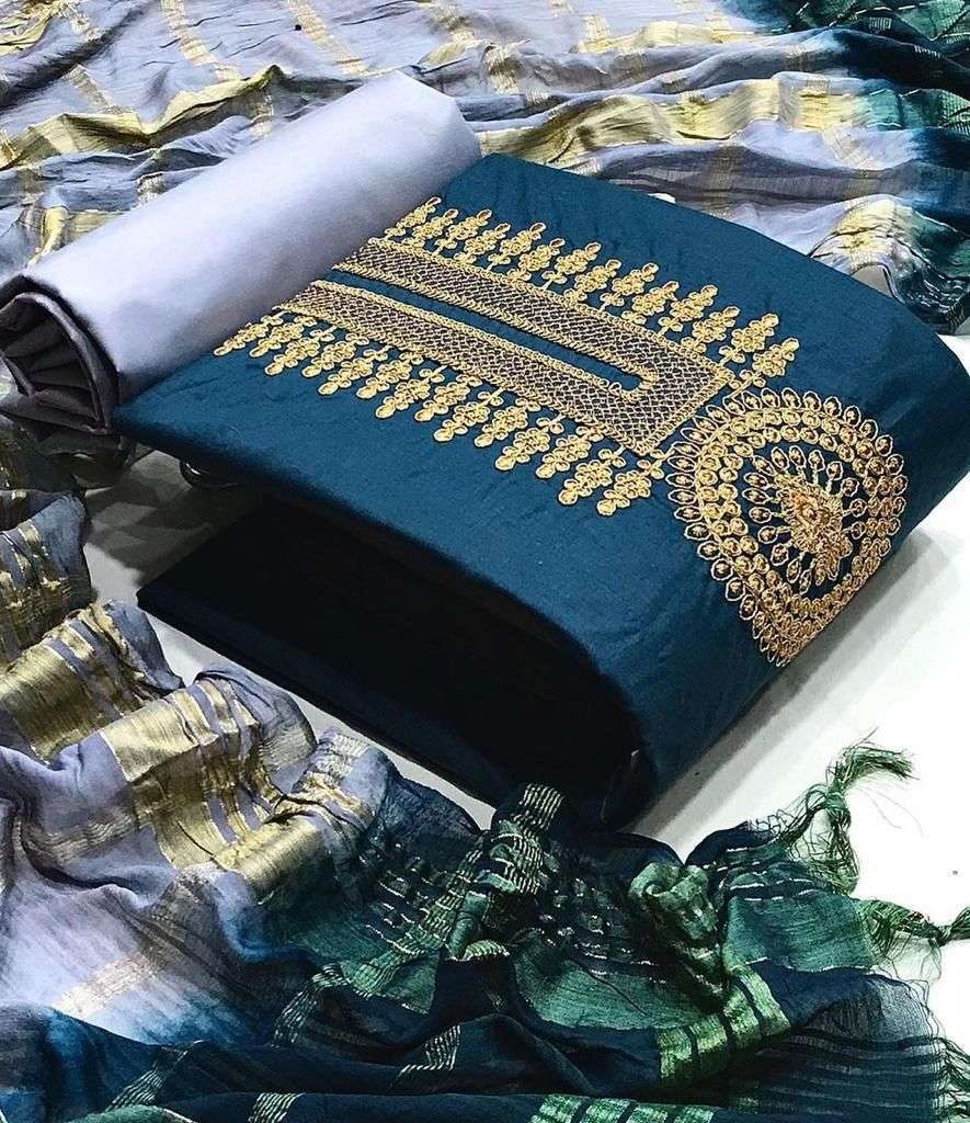 BT-07 DESIGNER SLUB COTTON CODDING WORK NON CATALOG SUIT S