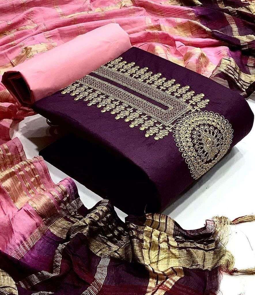 BT-07 DESIGNER SLUB COTTON CODDING WORK NON CATALOG SUIT S