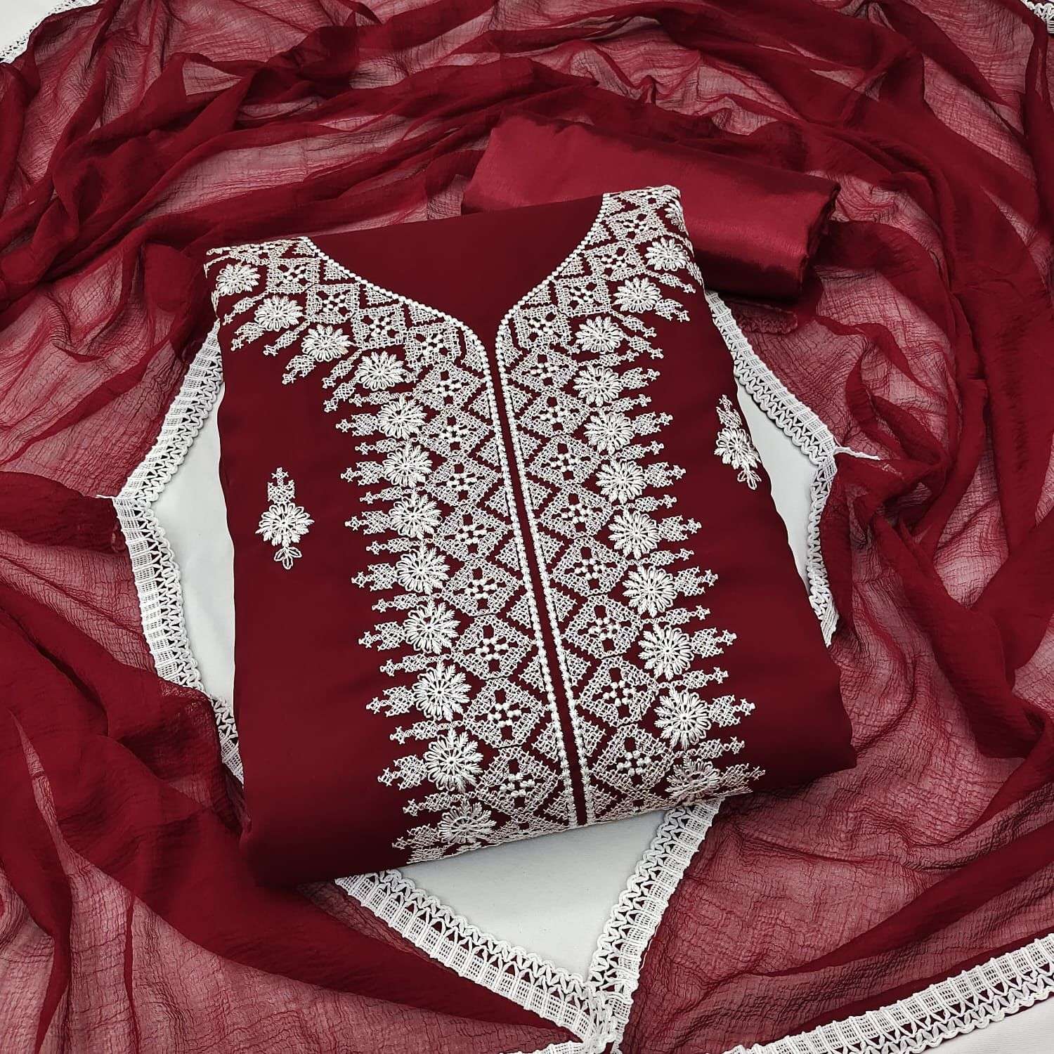 BT-12 DESIGNER FAUX GEORGETTE NON CATALOG SUIT 