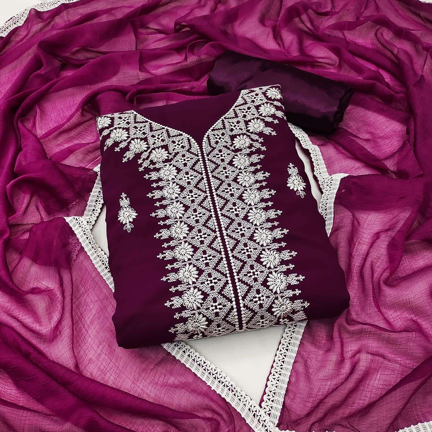 BT-12 DESIGNER FAUX GEORGETTE NON CATALOG SUIT 