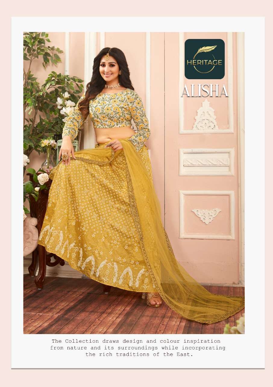 heritage alisha series 1001-1006 silk lehenga