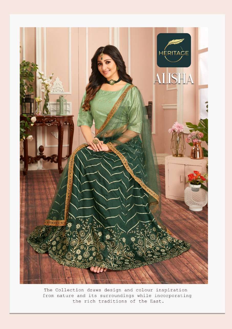 heritage alisha series 1001-1006 silk lehenga