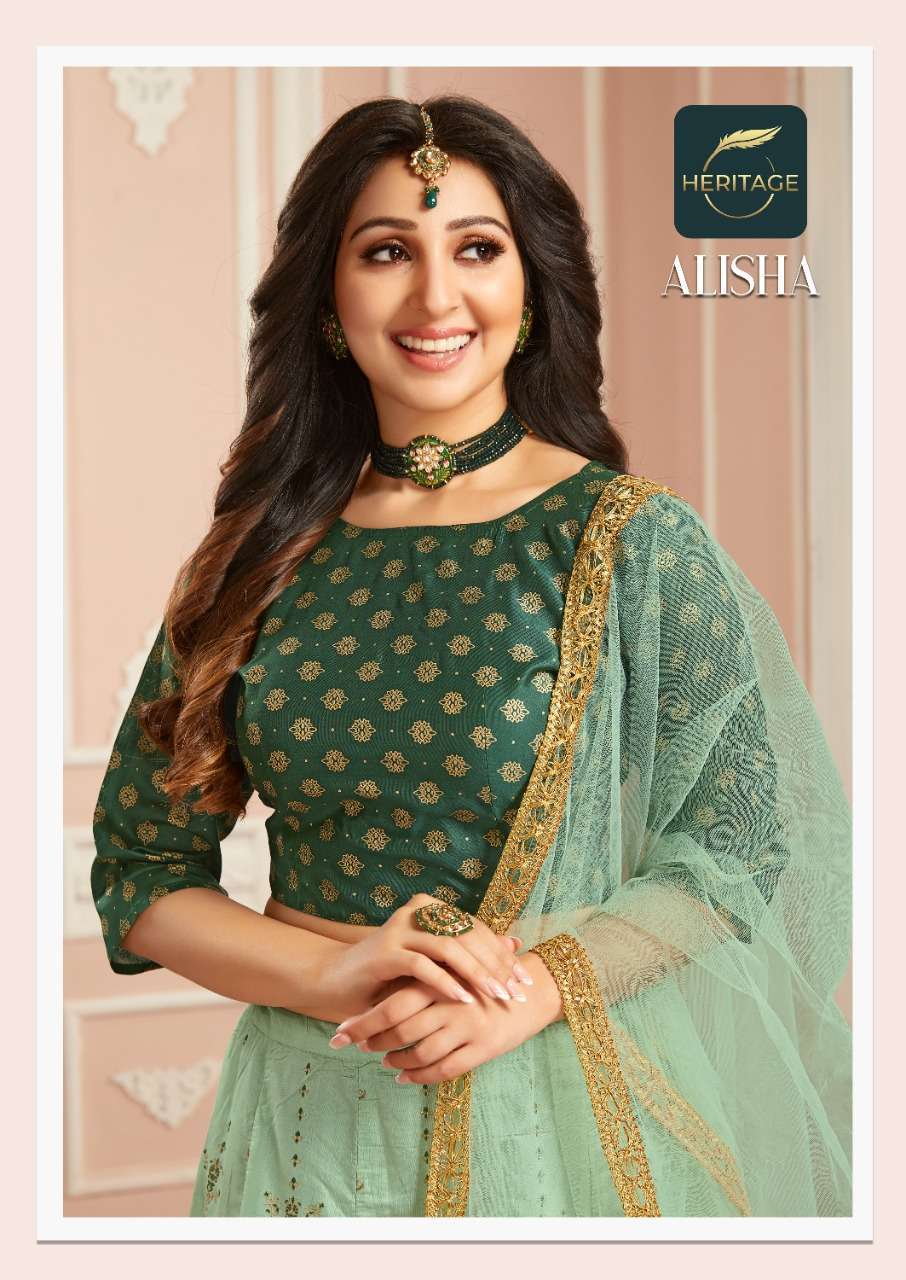 heritage alisha series 1001-1006 silk lehenga