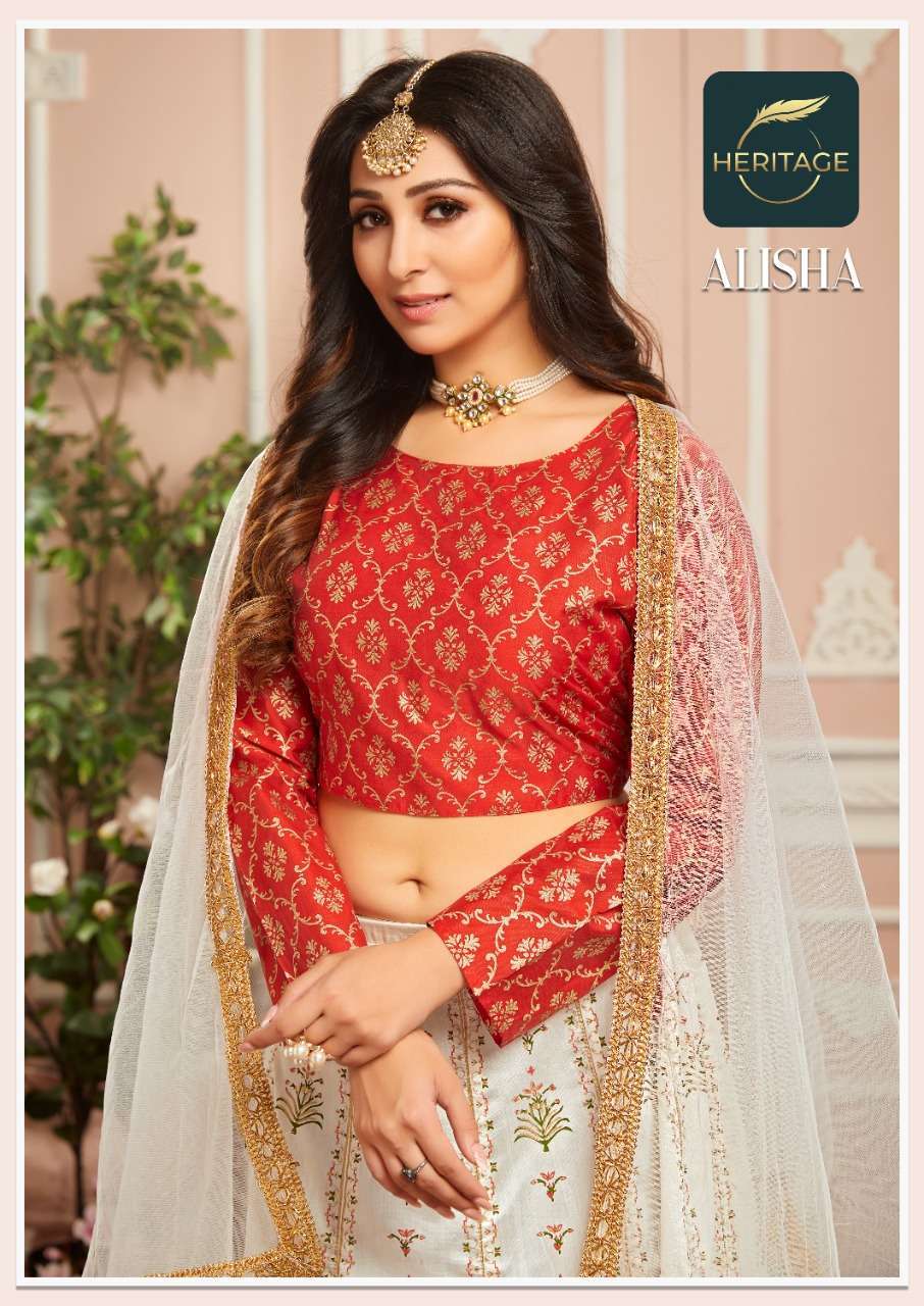 heritage alisha series 1001-1006 silk lehenga