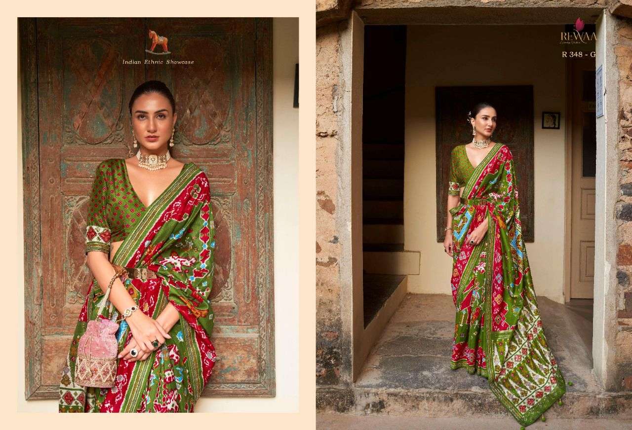 REWAA HERITAGE DESIGNER SMOOTH PATOLA SAREE 