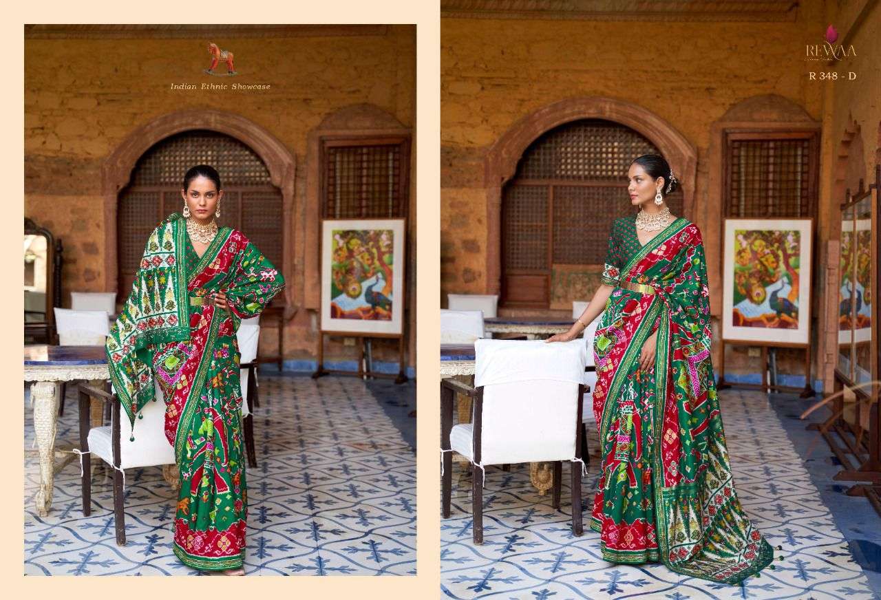 REWAA HERITAGE DESIGNER SMOOTH PATOLA SAREE 
