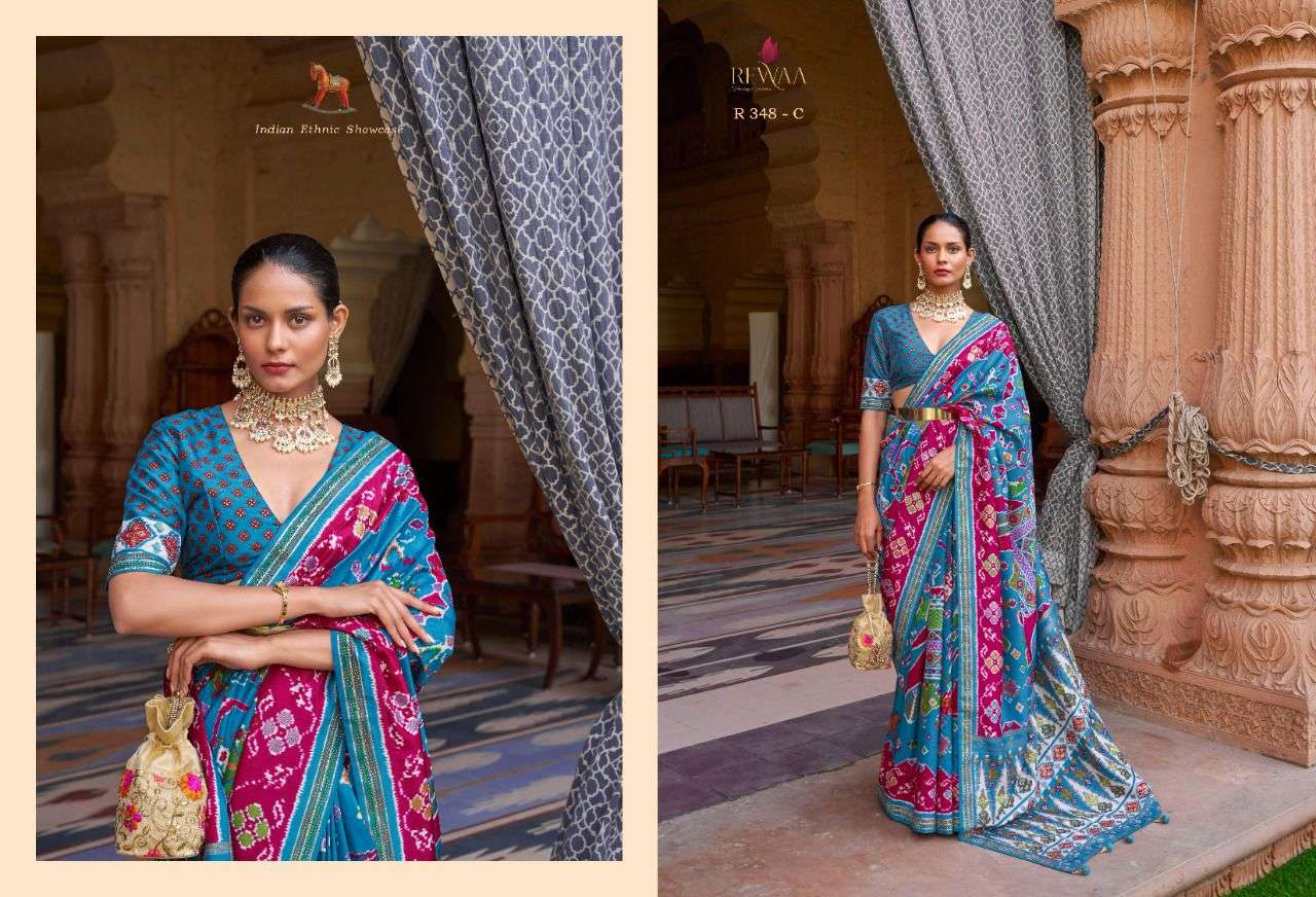 REWAA HERITAGE DESIGNER SMOOTH PATOLA SAREE 