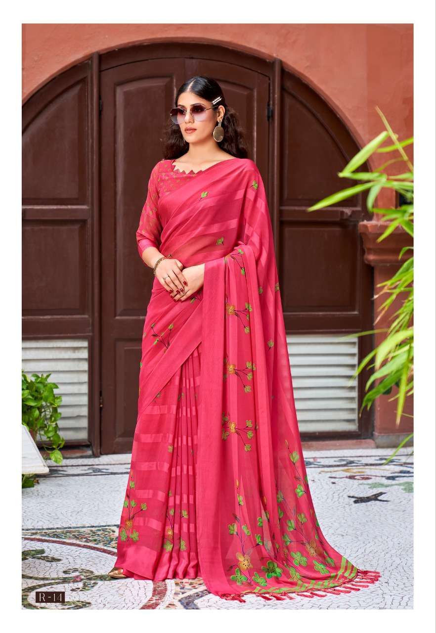 vinamra corporation rasbari vol 2 series 09-14 patta synthetic saree